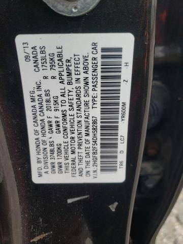 2HGFB2F54DH582867 2013 Honda Civic Lx