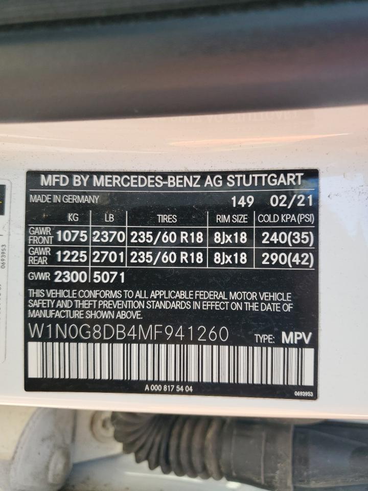 W1N0G8DB4MF941260 2021 Mercedes-Benz Glc 300