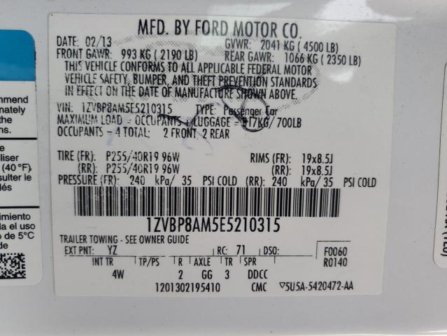 Image 13 of 2014 Ford Mustang salvage vehicle - Lot #39137814 at Copart