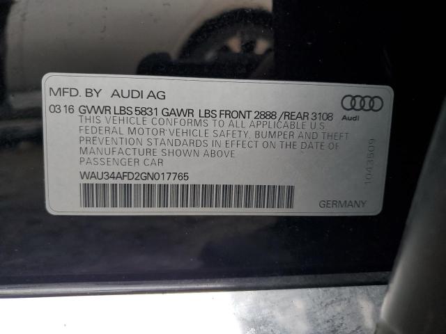 WAU34AFD2GN017765 | 2016 AUDI A8 L QUATT