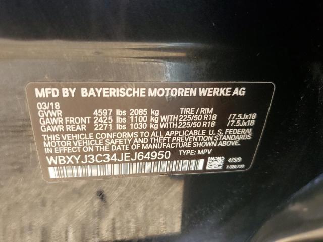 VIN WBXYJ3C34JEJ64950 2018 BMW X2, Sdrive28I no.13