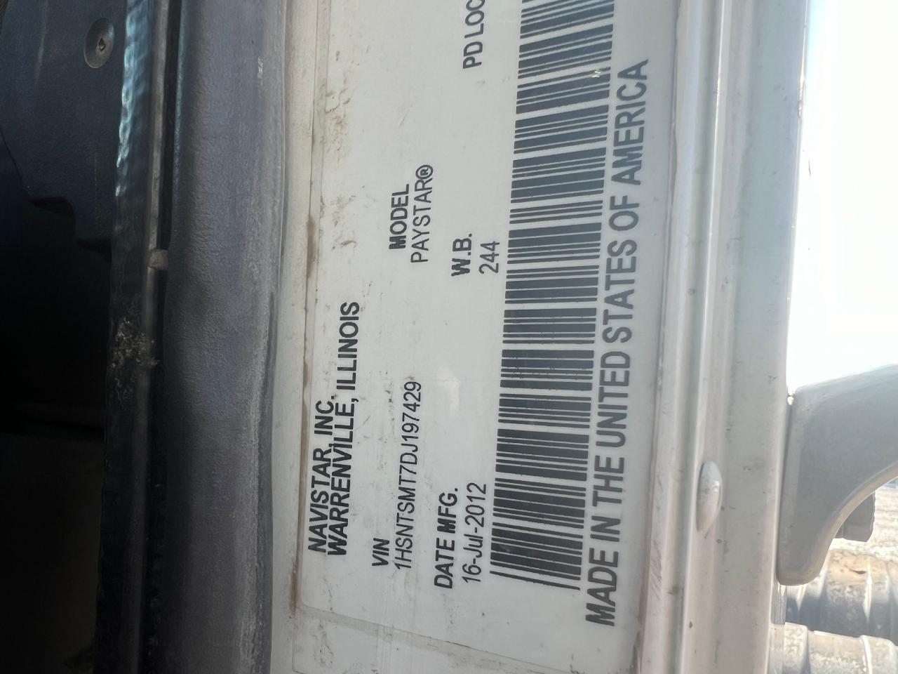 1HSNTSMT7DJ197429 2013 International 5900 5900I