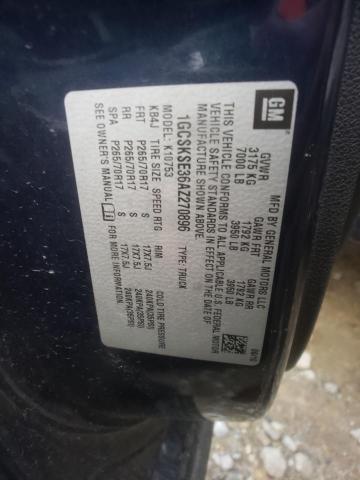 2010 Chevrolet Silverado K1500 Lt VIN: 1GCSKSE36AZ270896 Lot: 82576963