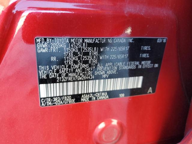 2016 TOYOTA RAV4 LE - 2T3ZFREV7GW264434
