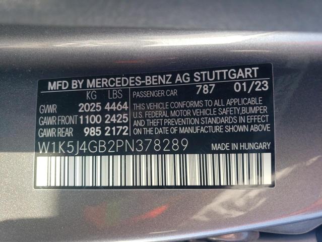 W1K5J4GB2PN378289 | 2023 MERCEDES-BENZ CLA250