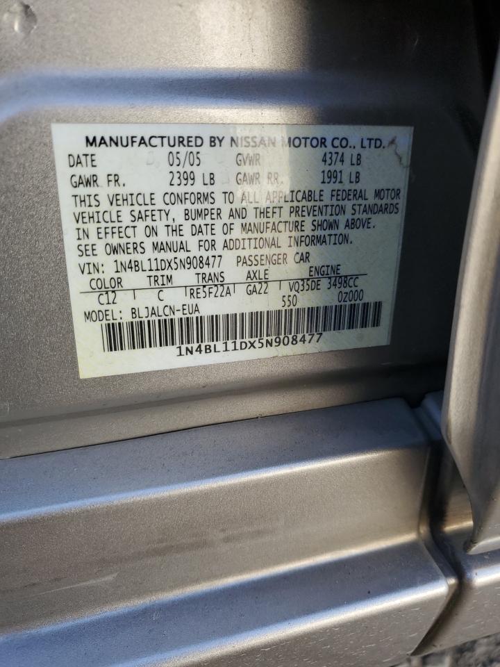 1N4BL11DX5N908477 2005 Nissan Altima Se