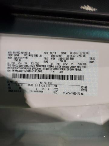 1FMCU9HD8KUC51689 2019 FORD ESCAPE, photo no. 13