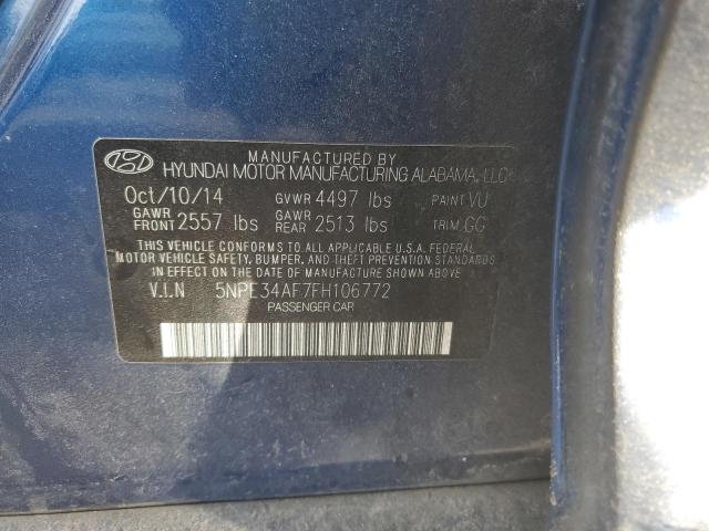 2015 HYUNDAI SONATA SPO 5NPE34AF7FH106772