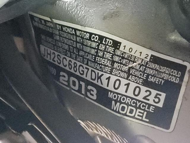 2013 HONDA GL1800 G JH2SC68G7DK101025