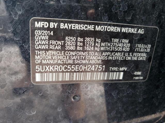 VIN 5UXKR0C55E0H24751 2014 BMW X5, Xdrive35I no.12