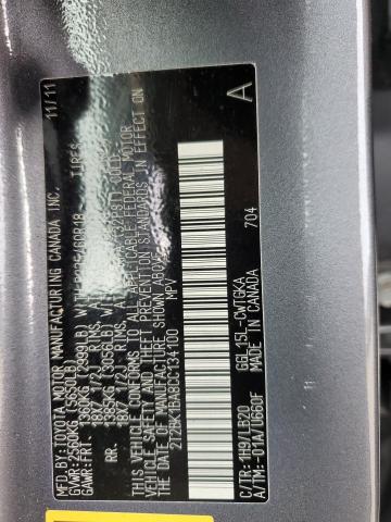 2012 Lexus Rx 350 VIN: 2T2BK1BA8CC134100 Lot: 37658274