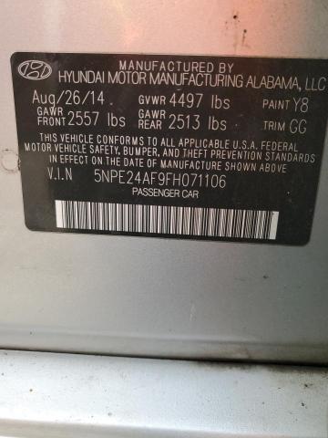 5NPE24AF9FH071106 | 2015 HYUNDAI SONATA SE