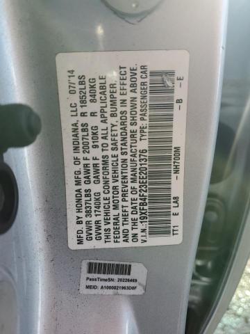 19XFB4F23EE201376 | 2014 HONDA CIVIC HYBR