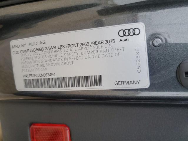 2020 AUDI S7 PREMIUM WAUPFAF20LN063454