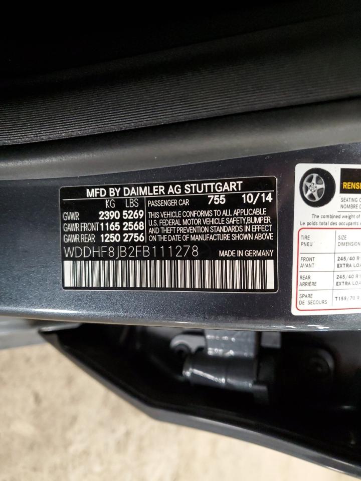 WDDHF8JB2FB111278 2015 Mercedes-Benz E 350 4Matic