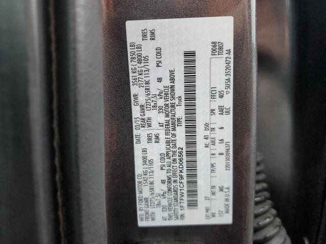 VIN 2HGFE2F2XNH516029 2015 FORD F-150 no.12