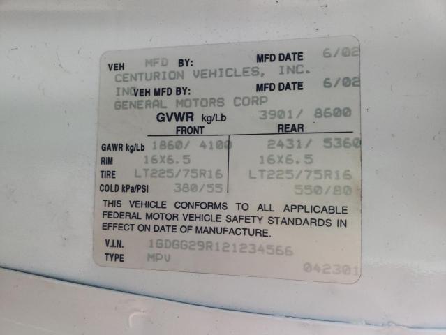 1GDGG29R121234566 2002 GMC Savana Rv G2500