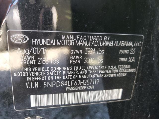 5NPD84LF6JH257119 | 2018 HYUNDAI ELANTRA SE