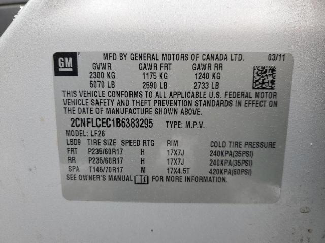 2CNFLCEC1B6383295 | 2011 Chevrolet equinox ls