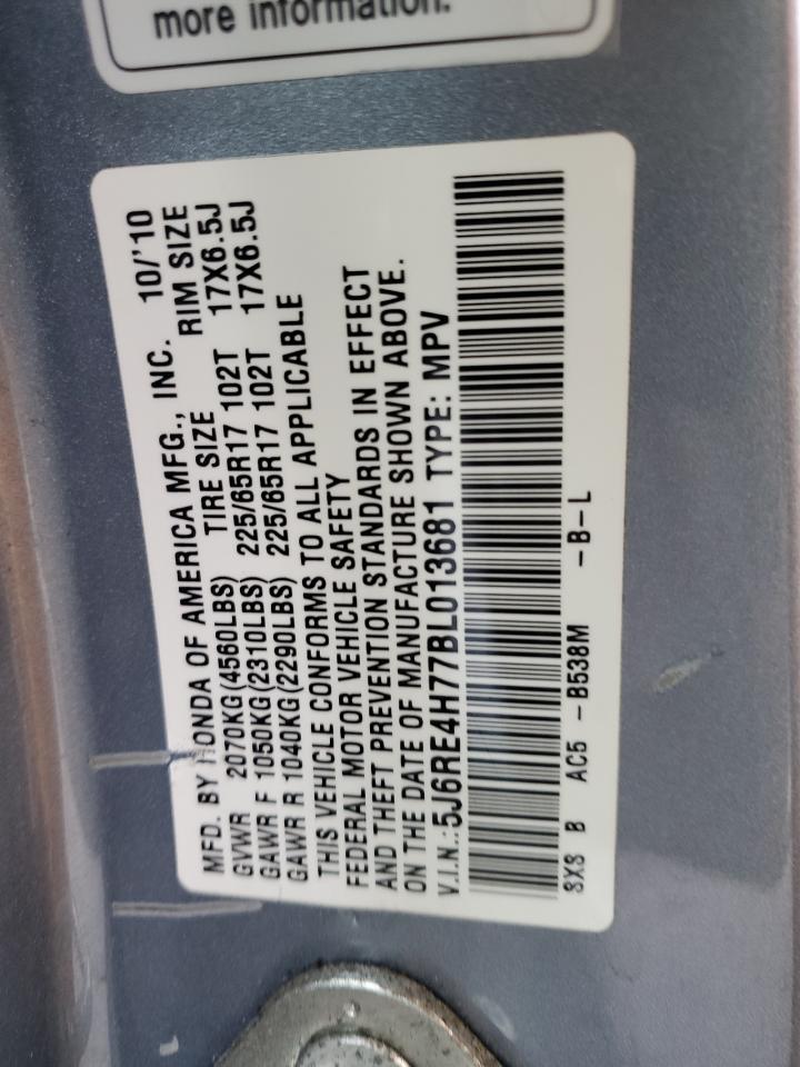 5J6RE4H77BL013681 2011 Honda Cr-V Exl 5J6RE4H77BL013681 2011 Honda Cr-V Exl