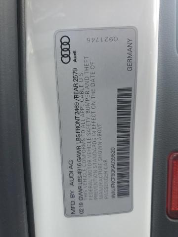 VIN WAUFNCF50KA039620 2019 AUDI A5 no.13