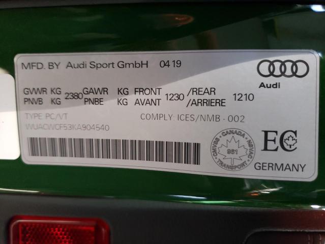 2019 AUDI RS5 - WUACWCF53KA904540