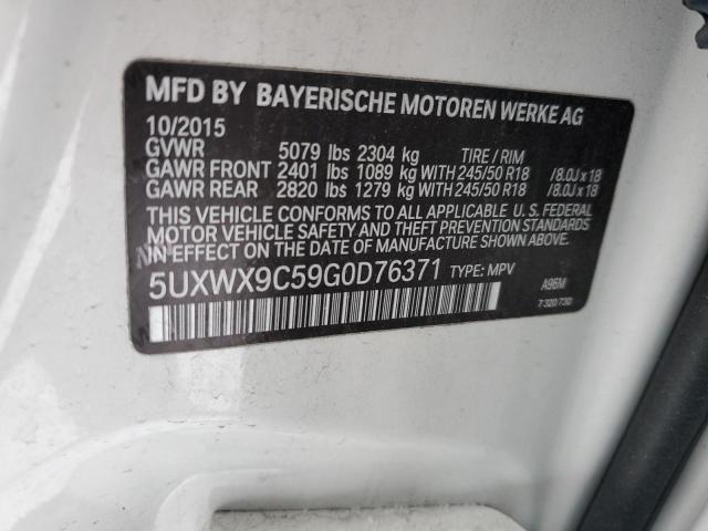 5UXWX9C59G0D76371 | 2016 BMW X3 XDRIVE2