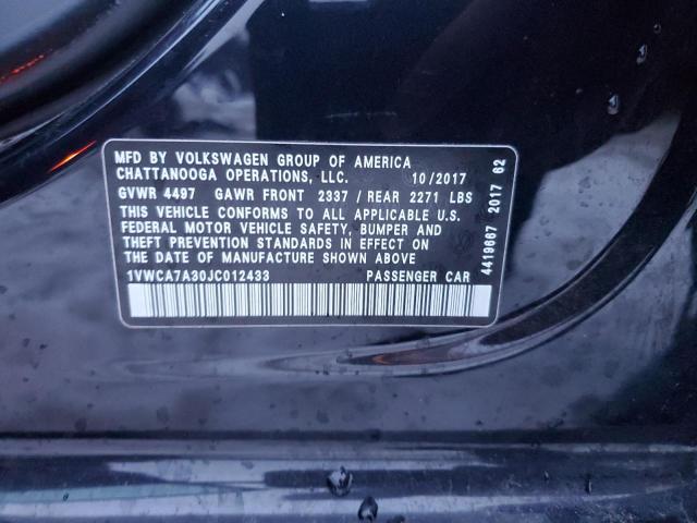 2018 VOLKSWAGEN PASSAT SEL - 1VWCA7A30JC012433