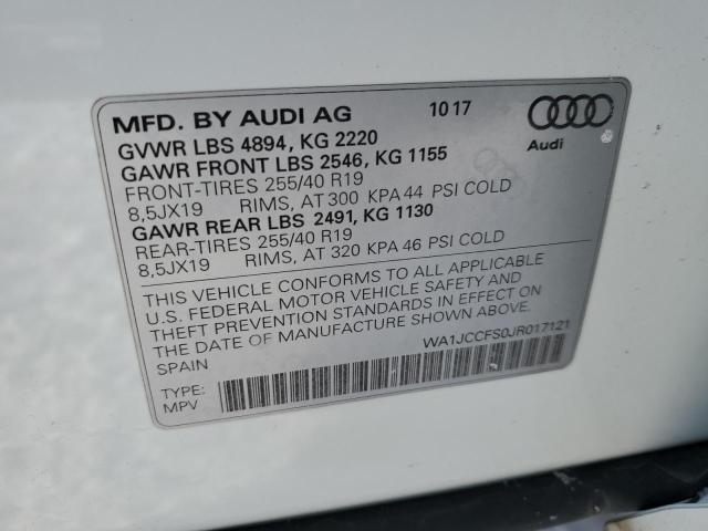 WA1JCCFS0JR017121 | 2018 AUDI Q3 PREMIUM