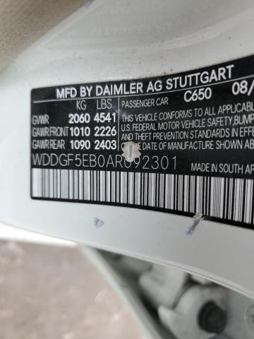 2010 Mercedes-Benz C 300 VIN: WDDGF5EB0AR092301 Lot: 38507724