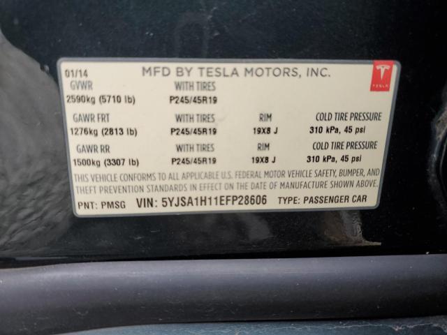 5YJSA1H11EFP28606 | 2014 TESLA MODEL S