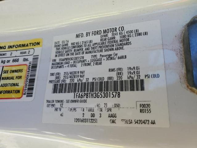2016 FORD MUSTANG - 1FA6P8TH3G5301578