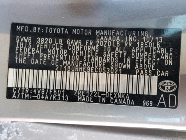 2T1BURHE9EC053021 2014 Toyota Corolla L/Le/Le Pls/Prm/S/S Pls