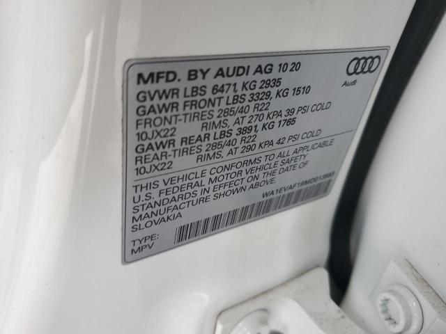 WA1EVAF19MD013593 | 2021 AUDI Q8 PREMIUM