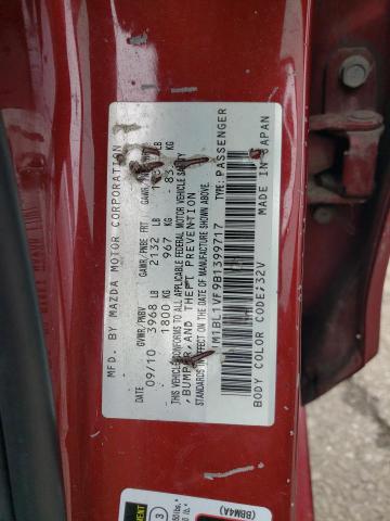 2011 Mazda 3 I VIN: JM1BL1VF9B1399717 Lot: 40235084