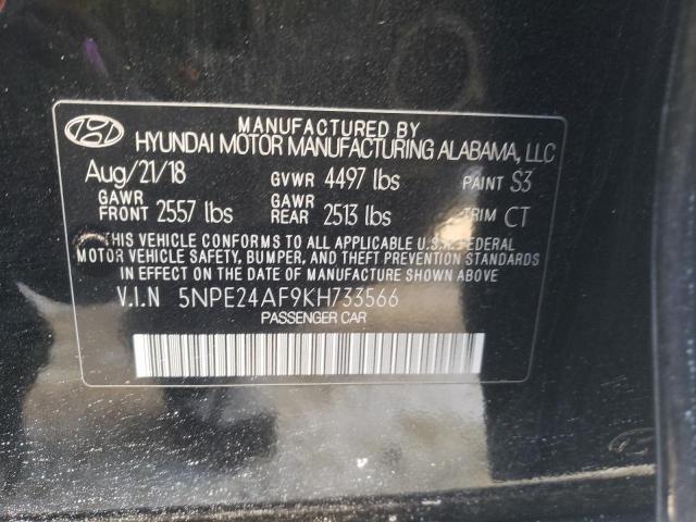 5NPE24AF9KH733566 | 2019 HYUNDAI SONATA SE