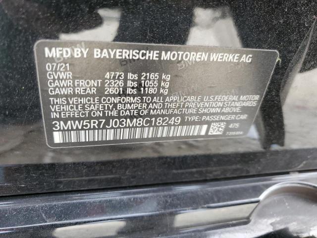 3MW5R7J03M8C18249 | 2021 BMW 330XI