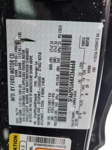 3FA6P0SU6KR266668 2019 FORD FUSION - Image 12