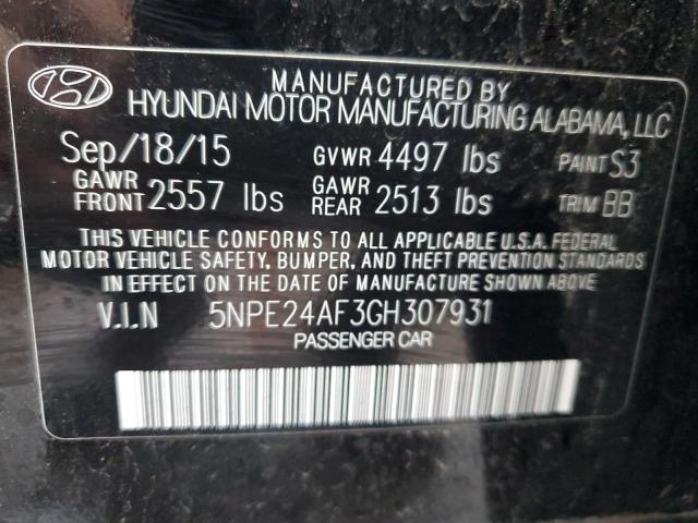 5NPE24AF3GH307931 | 2016 HYUNDAI SONATA SE