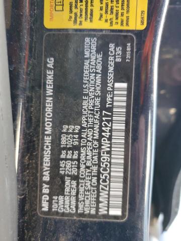 2015 MINI COOPER S C WMWZC5C59FWP44217
