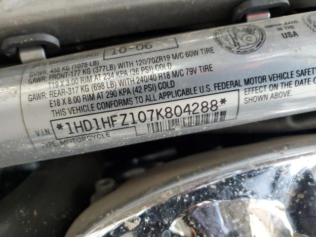 2007 HARLEY-DAVIDSON VRSCA 1HD1HFZ107K804288