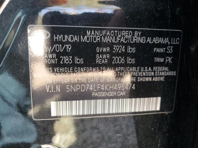 5NPD74LF4KH495474 | 2019 HYUNDAI ELANTRA SE