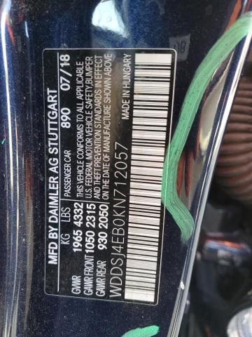 WDDSJ4EB0KN712057 | 2019 MERCEDES-BENZ CLA 250