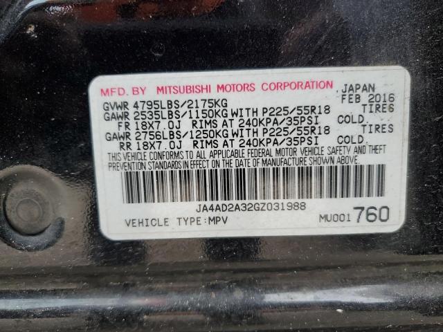 VIN JA4AD2A32GZ031988 2016 MITSUBISHI OUTLANDER no.13