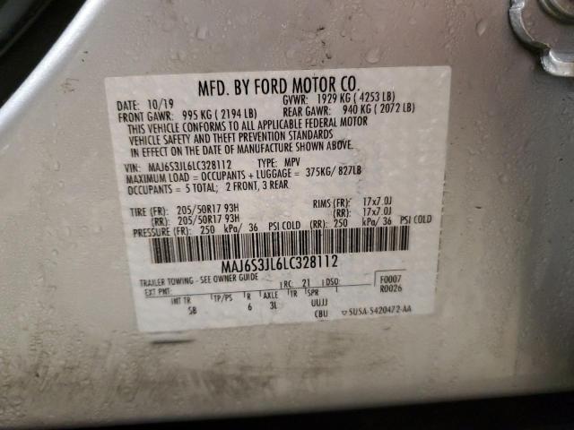 2020 FORD ECOSPORT S MAJ6S3JL6LC328112