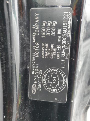 2010 Hyundai Accent Se VIN: KMHCN3BC5AU151221 Lot: 37305044