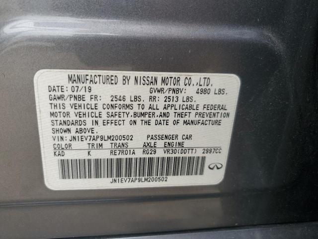 2020 INFINITI Q50 PURE - JN1EV7AP9LM200502