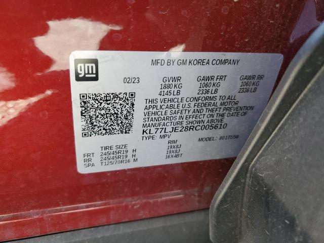 2024 CHEVROLET TRAX 2RS - KL77LJE28RC005610
