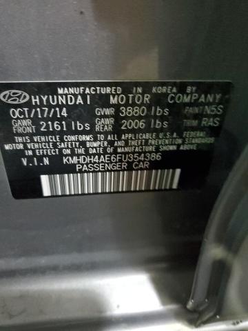 KMHDH4AE6FU354386 | 2015 HYUNDAI ELANTRA SE