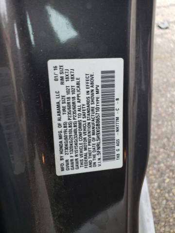 2016 HONDA ODYSSEY 5FNRL5H9XGB065710